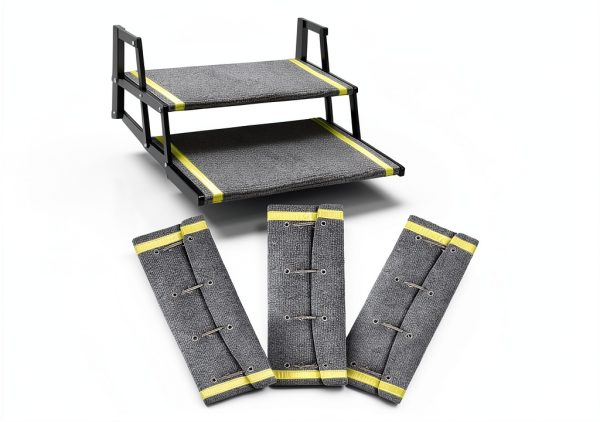 HOMEE RV Step Carpet 3 Pack 23in Reflective Safety Rug for Campers-0