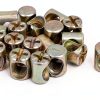 uxcell M6 x 10mm Cross Dowel Slotted Metal Barrel Nuts 20pcs Bronze-0