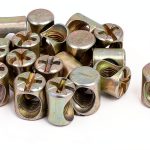 uxcell M6 x 10mm Cross Dowel Slotted Metal Barrel Nuts 20pcs Bronze-0
