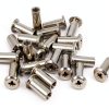 uxcell M6x20mm Female Thread Phillips Head Barrel Nut 24pcs Silver-0