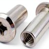 uxcell M6x20mm Female Thread Phillips Head Barrel Nut 24pcs Silver-1