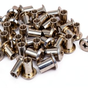 uxcell M6x12mm Female Thread Phillips Head Barrel Nut 40pcs Metal-0