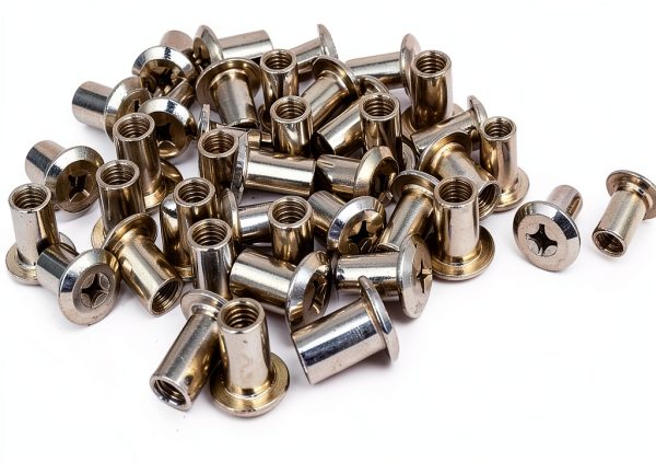 uxcell M6x12mm Female Thread Phillips Head Barrel Nut 40pcs Metal-0