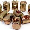 FixtureDisplays® 10PK M6 X 10mm Cross Hole Nuts Barrel Nuts Slotted Dowel Nuts Zinc, Carbon Steel Material, for Furniture Cots, Beds, Crib & Chairs 22105-NPF-0