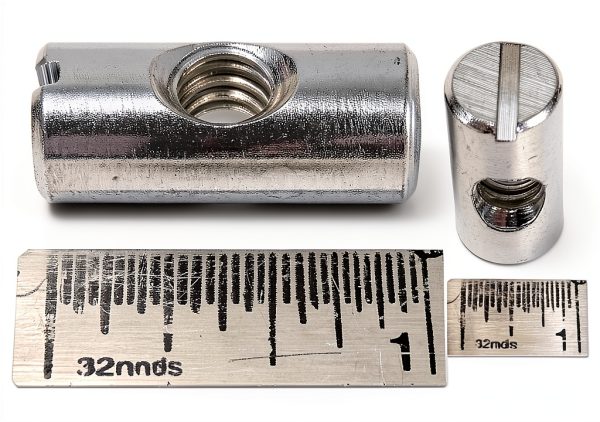 SuperDealStuff Cross Dowels Barrel Nuts 1/4-20 20mm x 10mm Zinc-Plated-3
