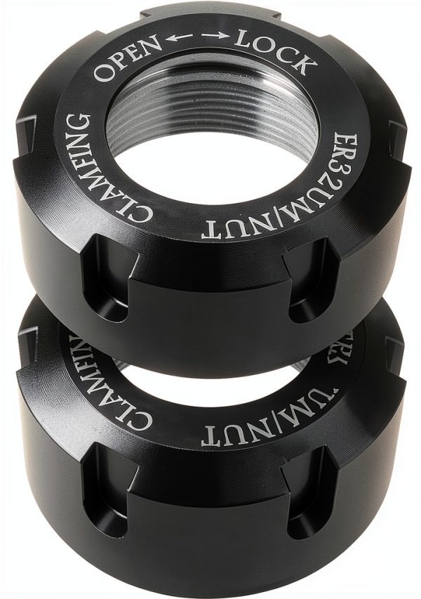 ER32 Collet Clamping Nuts LT Easiyl Barrel Nuts 49.5mm Black-0