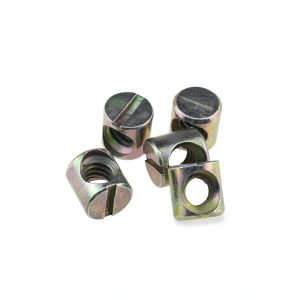 YiIin 1/4" Slotted Barrel Nuts 6PCS for Beds Cribs Chairs Carbon Steel-0