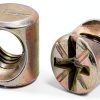 uxcell M6 x 10mm Cross Dowel Slotted Metal Barrel Nuts 20pcs Bronze-1