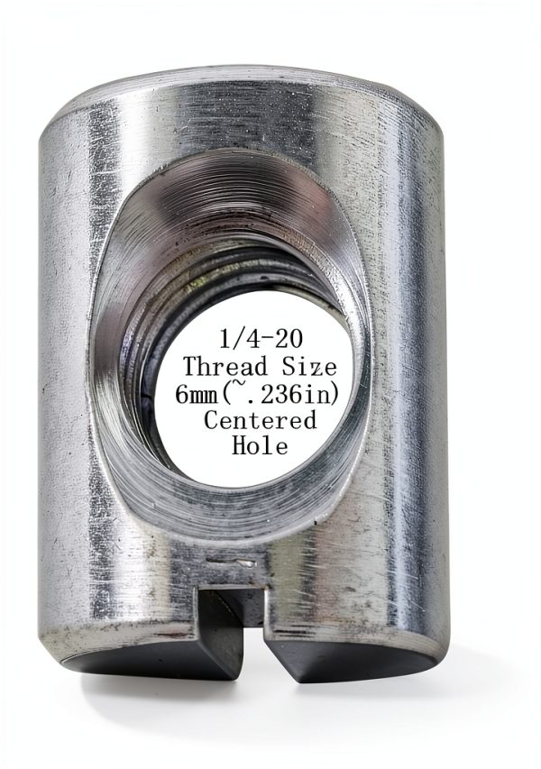 (400) Cross Dowels/Barrel Nuts - 1/4-20 12mm X 10mm Zinc-Plated CNC-2