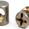 uxcell M6 x 12mm Cross Dowel Slotted Barrel Nuts 20pcs Bronze Finish-1