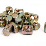 uxcell M6 x 12mm Cross Dowel Slotted Barrel Nuts 20pcs Bronze Finish-0