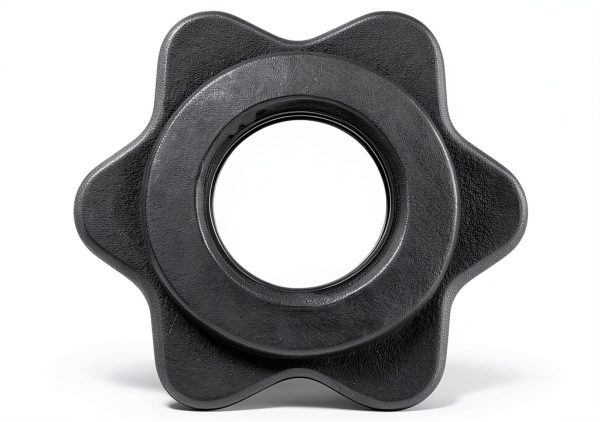 Dumbbell Rod Nut Non-Slip Hex Spinlock Collars 8pcs Black 2.5cm-7