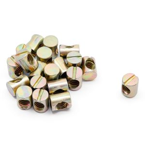 binifiMux 20-Pack M8 x 15mm Barrel Nuts Wood Crib Nus for Furniture Futon Beds Crib Chairs, Zinc Plated-0