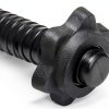 Dumbbell Rod Nut Non-Slip Hex Spinlock Collars 8pcs Black 2.5cm-6