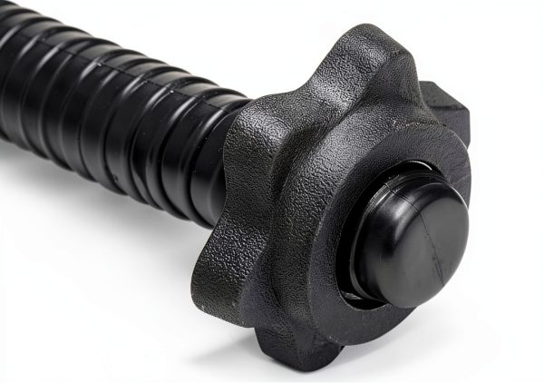 Dumbbell Rod Nut Non-Slip Hex Spinlock Collars 8pcs Black 2.5cm-6