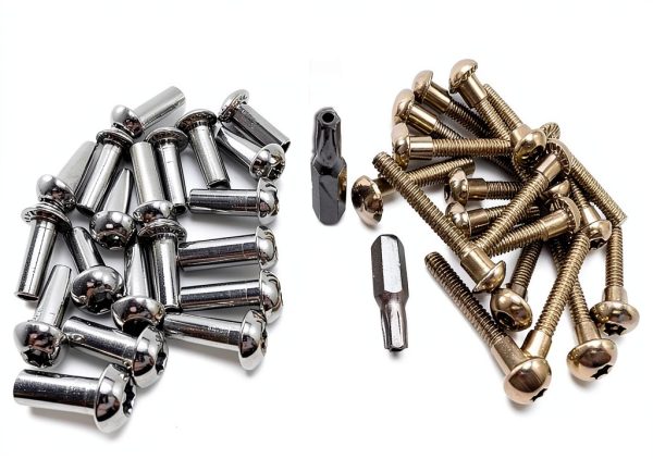 Chrome Plated Torx T27 Security Fastener Harris Hardware Barrel Nut-0
