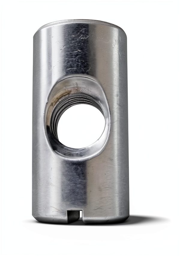 (12) Cross Dowels/Barrel Nuts - M6 P1.0 20mm X 10mm Zinc Center Hole CNC-3