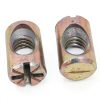 20 Pack 1/4''-20 12mm X 10mm Barrel Nuts Cross Dowels Off-Centered Hole for Furniture Color Zinc-1