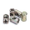 20 Pack 1/4''-20 12mm X 10mm Barrel Nuts Cross Dowels Off-Centered Hole for Furniture Color Zinc-3