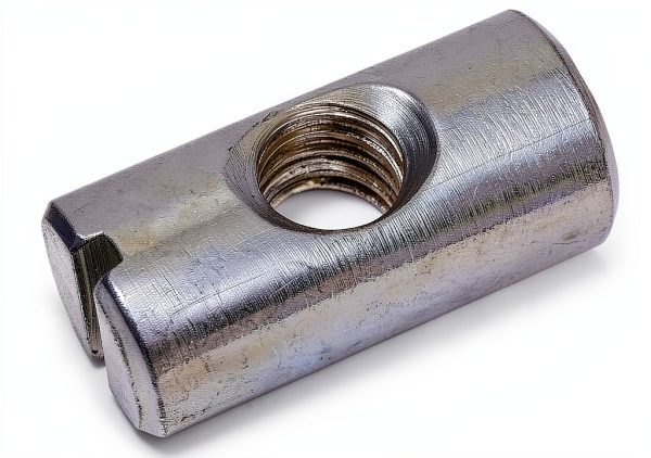 (12) Cross Dowels/Barrel Nuts - M6 P1.0 20mm X 10mm Zinc Center Hole CNC-0