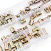 Glarks 75Pcs Metric M6 Barrel Nuts Cross Dowels Slotted Nuts Furniture Nuts for Beds Crib and Chairs - 5 Size of 11mm / 12mm / 13mm / 15mm / 20mm-2