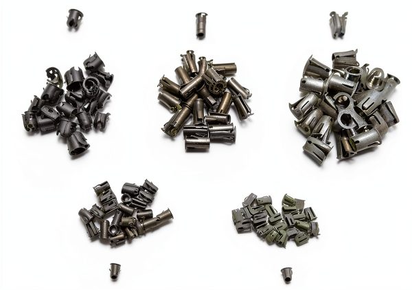 Retro-Motive #1707 Tubular Barrel Nut Assortment, 5/32"-1/4" Stud (125 Pieces - 25 of Each Size)-1