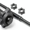 Dumbbell Rod Nut Non-Slip Hex Spinlock Collars 8pcs Black 2.5cm-3