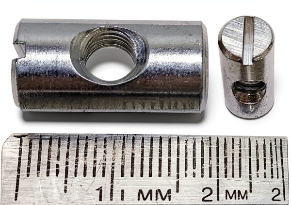 Cross Dowels Zinc Plated Nuts 1/4-20 20mm x 10mm SuperDealStuff-5