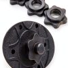 Dumbbell Rod Nut Non-Slip Hex Spinlock Collars 8pcs Black 2.5cm-8