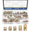 Glarks 75Pcs Metric M6 Barrel Nuts Cross Dowels Slotted Nuts Furniture Nuts for Beds Crib and Chairs - 5 Size of 11mm / 12mm / 13mm / 15mm / 20mm-0