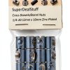 (12) Cross Dowels/Barrel Nuts - 1/4-20 12mm X 10mm Zinc-Plated CNC-2
